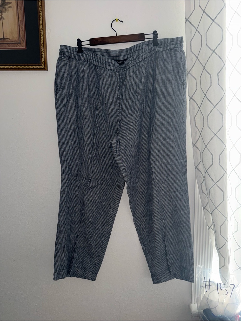 Talbots Men's Gray Pinstripe Chinos